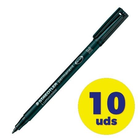 Staedtler Lumocolor 317-9 Negro Set de 10 Staedtler Lumocolor 317-9 Negro Set de 10